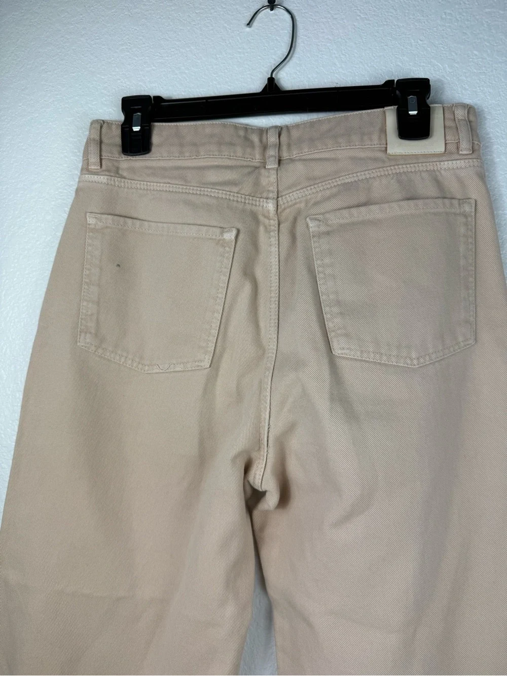 Massimo Dutti Wide Leg Beige wide leg cropped Pants size 6